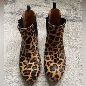 Jcrew leopard boots